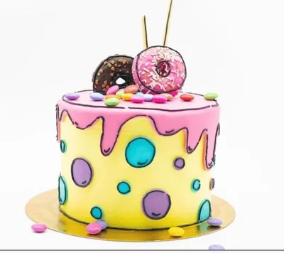 Мультяшный торт с клубникой 01091523 стоимостью 8 200 рублей - торты на  заказ ПРЕМИУМ-класса от КП «Алтуфьево»