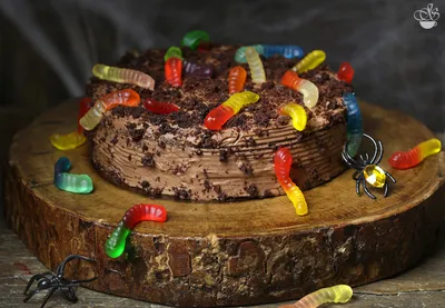 Торт в стиле Хэллоуин для детей — купить по цене 900 руб/кг | Интернет  магазин Promocake Москва
