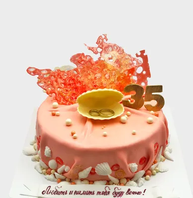 Торт \"Коралловая свадьба\" - VIVA торт - Торты на заказ