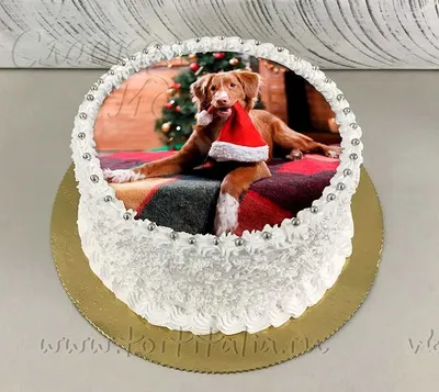 Торт «Корпоративный торт со съедобной картинкой на Новый год» с доставкой  СПб