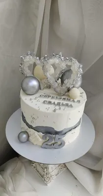 Торт на Серебряную Свадьбу | Торты для годовщины свадьбы, Торт, Серебряная  свадьба