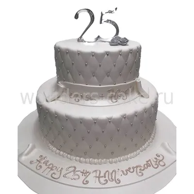 Торт на 25 лет свадьбы №114810 заказать с доставкой