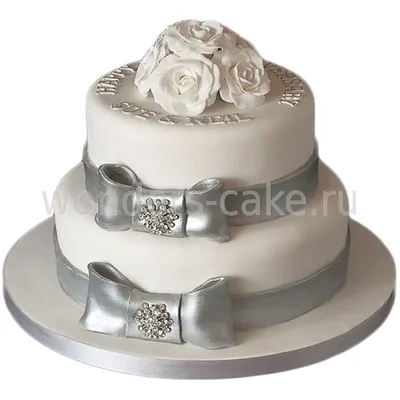 Торт на серебряную свадьбу (9) - купить на заказ с фото в Москве