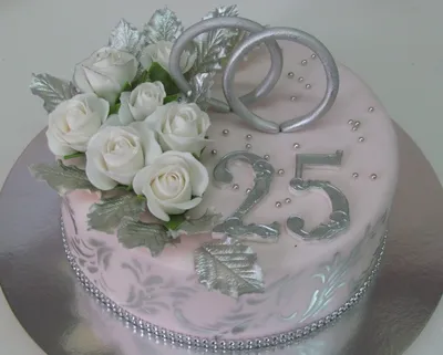 Торт на 25 лет свадьбы №114814 заказать с доставкой