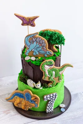 Торт с динозаврами - заказать по цене 1700 руб. за 1кг с доставкой в Москве