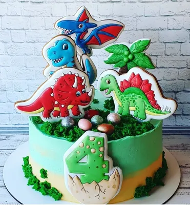 Торт с динозаврами - Кондитерские изделия в Киеве