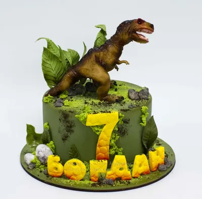 Торт Динозавр на 10 лет - Cake in Flowers