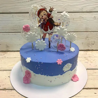 Торт девочке на день рождения в стилистике Аниме