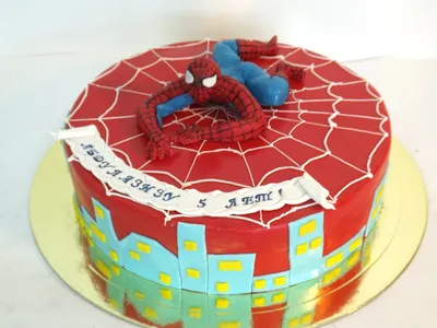 Торт “Человек паук” Арт. 00156 | Торты на заказ в Новосибирске \"ElCremo\"