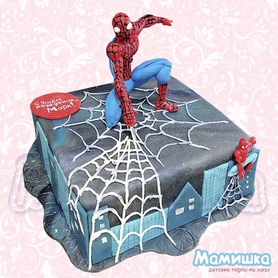 Торт человек паук без мастики