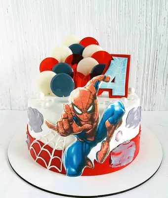 Вафельная картинка на торт Человек паук Spider Man