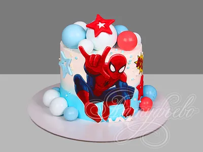 Съедобная Вафельная сахарная картинка на торт Человек-паук 008. Вафельная,  Сахарная бумага, Для меренги, Шокотрансферная бумага.