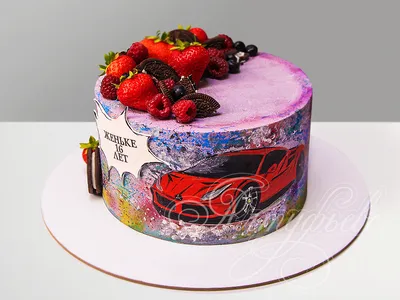 Торт с рисунком машины 19094120 стоимостью 5 450 рублей - торты на заказ  ПРЕМИУМ-класса от КП «Алтуфьево»