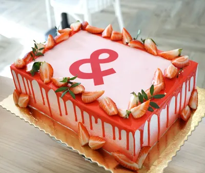 Торт корпоративный с логотипом купить в Санкт-Петербурге | Кейк