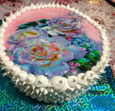 Вафельная картинка pop art на торт для девушки