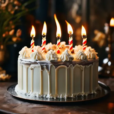 Торт, свечи» — создано в Шедевруме