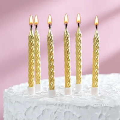 Свечи д/торта с розовым пламенем 6шт - купить в Сочи по цене 241 руб