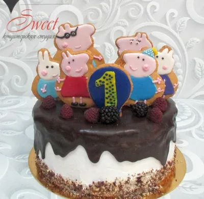 PEPPA PIG CARTOON CHOCOLATE CAKE - YouTube