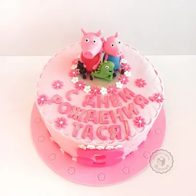 Торт с фотопечатью Свинки Пеппы