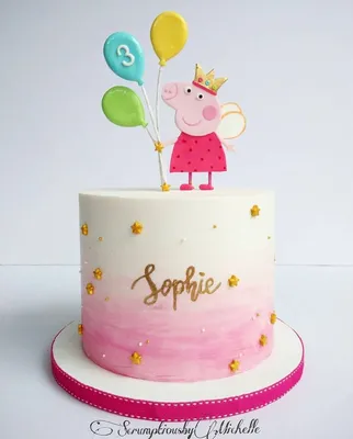 Розовый торт «Свинка Пеппа» | КОТ И ТОРТ