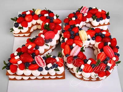 Торт-цифра \"18\" категории торты с цифрами на юбилеи и годовщины