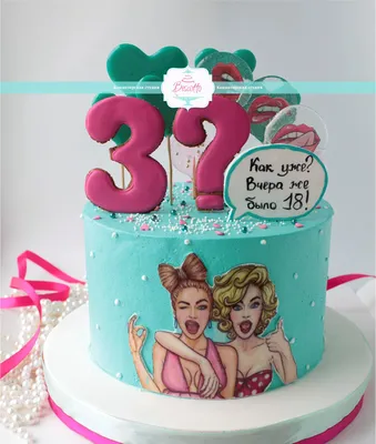 cake decorating, торт на девичник 2019, торт, торт для девушки, белый  одноярусный свадебный торт, торт на день рождения на The-Wedding.ru -  The-wedding.ru