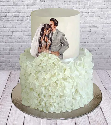 ТОРТЫ🧁Нижний Новгород в Instagram: «Тортик на золотую свадьбу✨👏 Внутри  воздушный миндальн… | Pretty wedding cakes, Engagement cake design, Elegant  birthday cakes