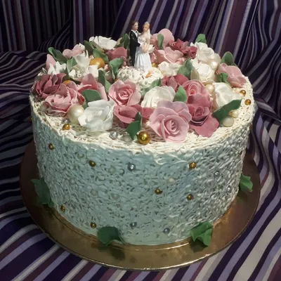 Торт на свадьбу №5135 купить в Москве по выгодной цене | Кондитерская «На  Большевике»