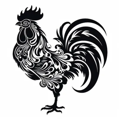 Цыпленок Петух Трафарет Птицеводство, курица, еда, животные png | PNGEgg
