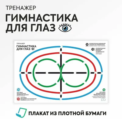 Плакат тренажер Гимнастика для глаз, 600х400 мм, Печатник - купить с  доставкой по выгодным ценам в интернет-магазине OZON (894910338)