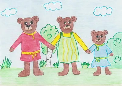 Рисунок три медведя - 78 фото