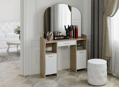 Туалетный стол-трюмо Ле Визаж с ящиками и зеркалом купить в Москве