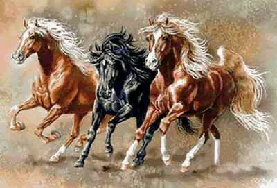 Тройка Лошадей Рисунок (48 Фото)