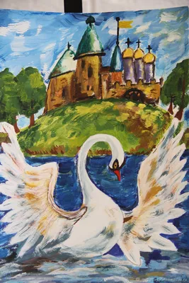 Цифровая иллюстрация «Царевна Лебедь» | Пикабу