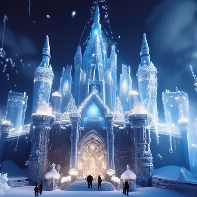 Замок снежной королевы ледяной+…» — создано в Шедевруме