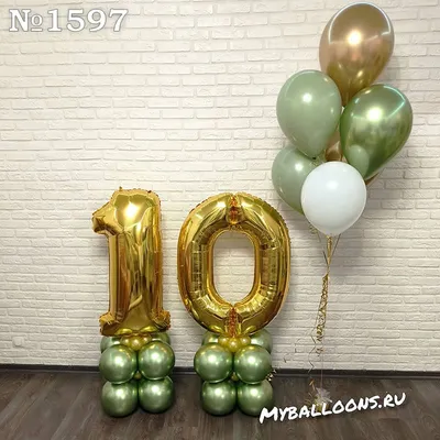 Sharmania Воздушный фольгированный шар цифра 10, на день рождения