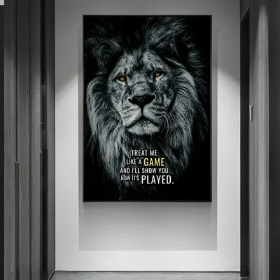 Вдохновляющие цитаты в виде льва, настенные постеры и картинки в виде Лев  для гостиной, домашний декор | AliExpress