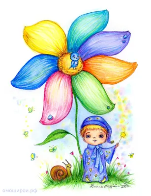 Цветик семицветик детские рисунки - 87 фото