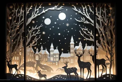 Интерьерная наклейка на окно с Дедом Морозом в концепции оформления Москвы  на Новый год 2023 / 55x120 см. — купить в интернет-магазине по низкой цене  на Яндекс Маркете