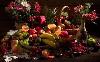 Цветы и фрукты - 59 фото
