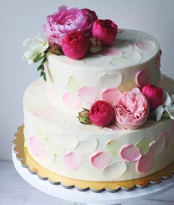 Торт с живыми цветами | Yummy cakes, Girly cakes, Cake