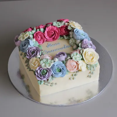 Набор бенто торт и цветы