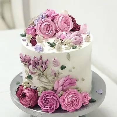 Торт № 18 Праздничный, декор цветы на заказ в Краснодаре - кулинария Восход