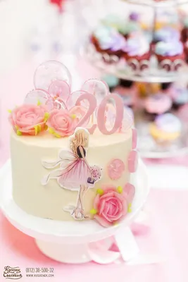 Свадебный двухъярусный торт \"Кремовые цветы с гипсофилой\" заказать с  доставкой в СПБ