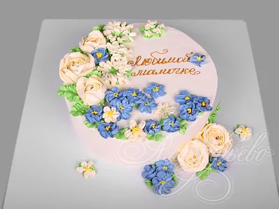 Торт Цветы 286 – Мастерская Ольги Лакомки | Торты на заказ | Сладкий стол