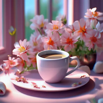 Добрые пожелания! Открытка доброе утро яркие, красивые цветы, с добрым утром .!