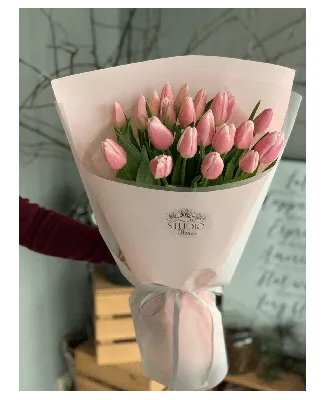 Цветы искусственные букет Тюльпанов из 7 штук Тюльпан, 33 см, белый DANIKS  - купить в интернет магазине ХозСити по низким ценам