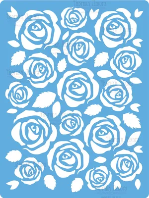трафарет многоразовый 15x20см розы фон макси #192 росписи и декорирования |  фабрика декору