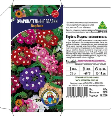 Вербена Флорист, смесь окрасок 0,1г, семена | Купить в интернет магазине  Аэлита