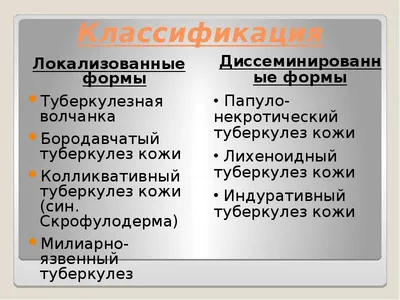 Презентация \"Туберкулёз кожи\" по медицине – скачать проект